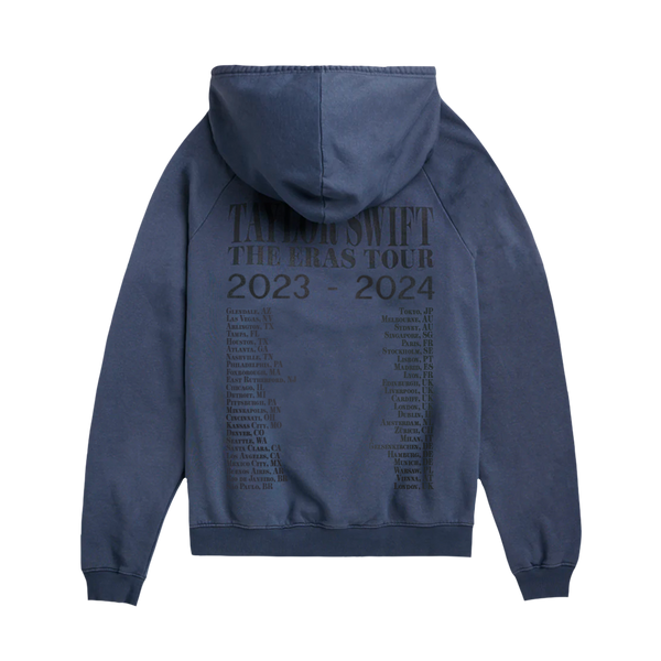 Taylor Swift The Eras International Tour Washed Blue Hoodie ...