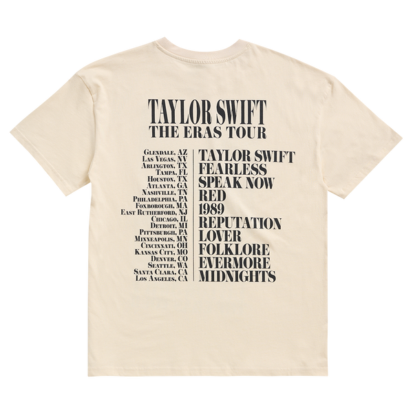 Taylor Swift The Eras Tour Beige T-Shirt – Taylor Swift CA