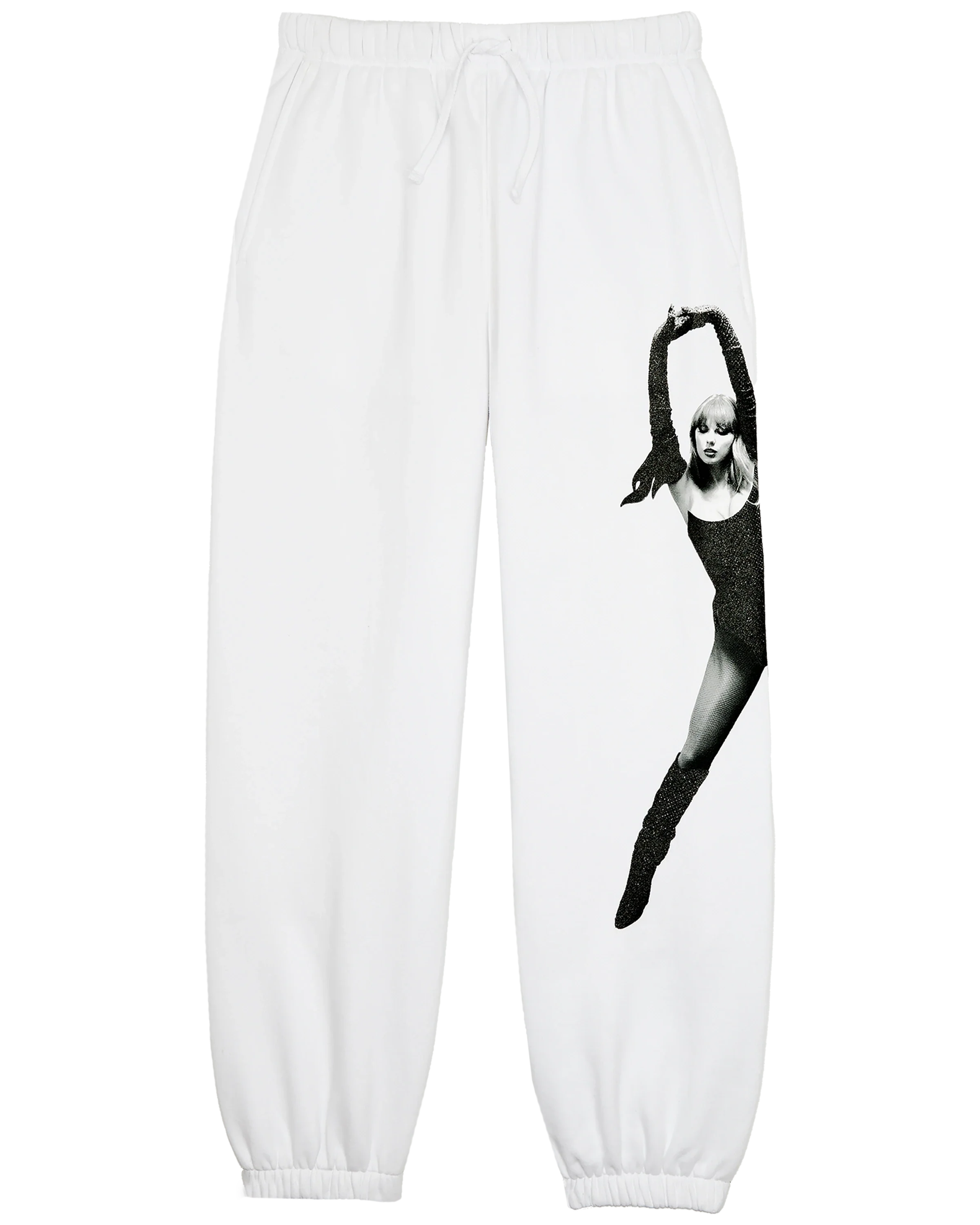 The Life of a Showgirl Shiny Bug White Sweatpants