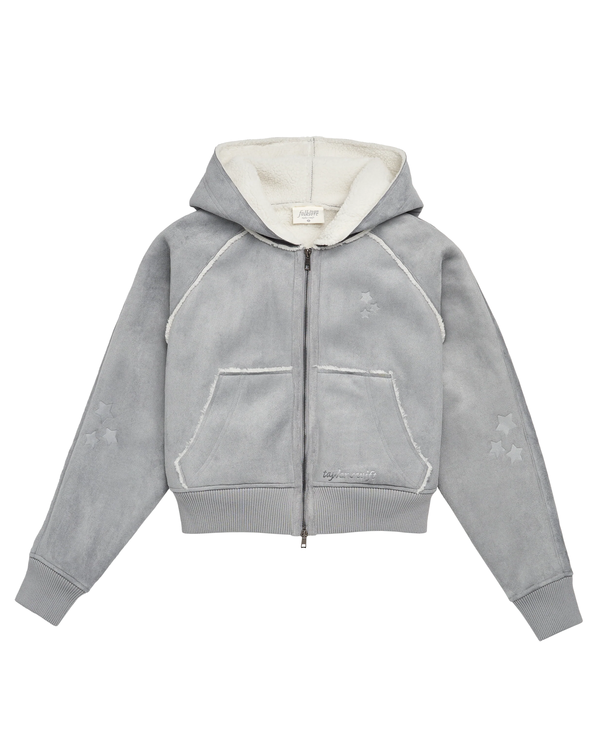 Folklore Album Gray Faux Shearling Jacket – Taylor Swift CA