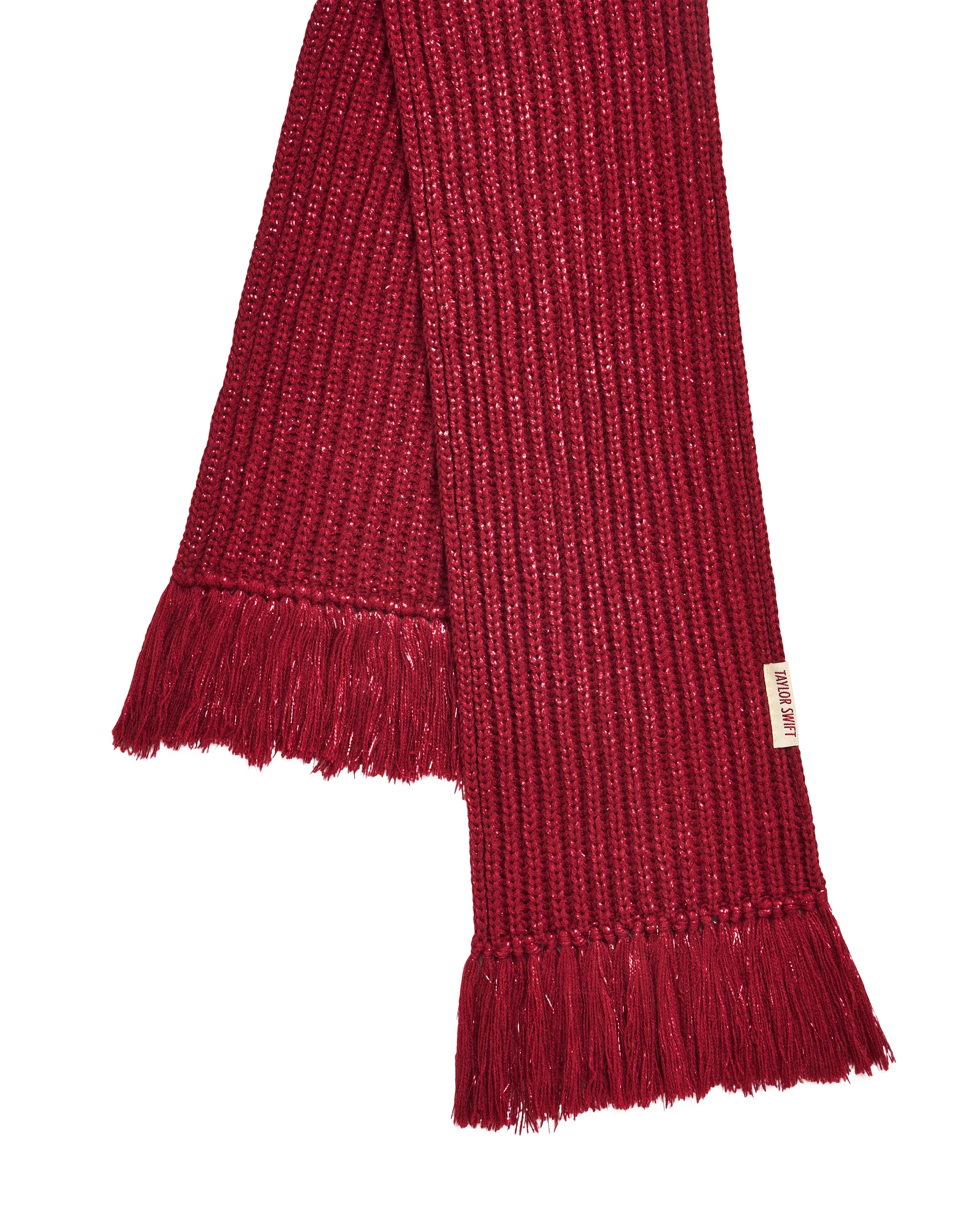All Too Well Lurex Red Scarf