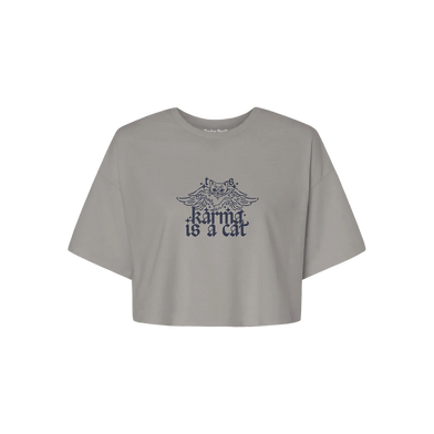 Karma is a Cat Cropped T-Shirt