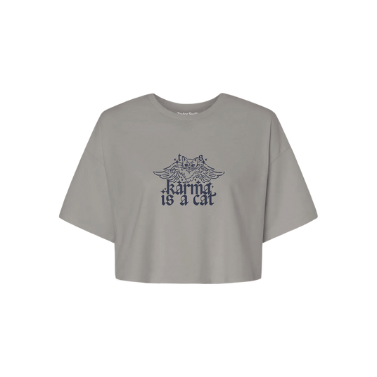 Karma is a Cat Cropped T-Shirt