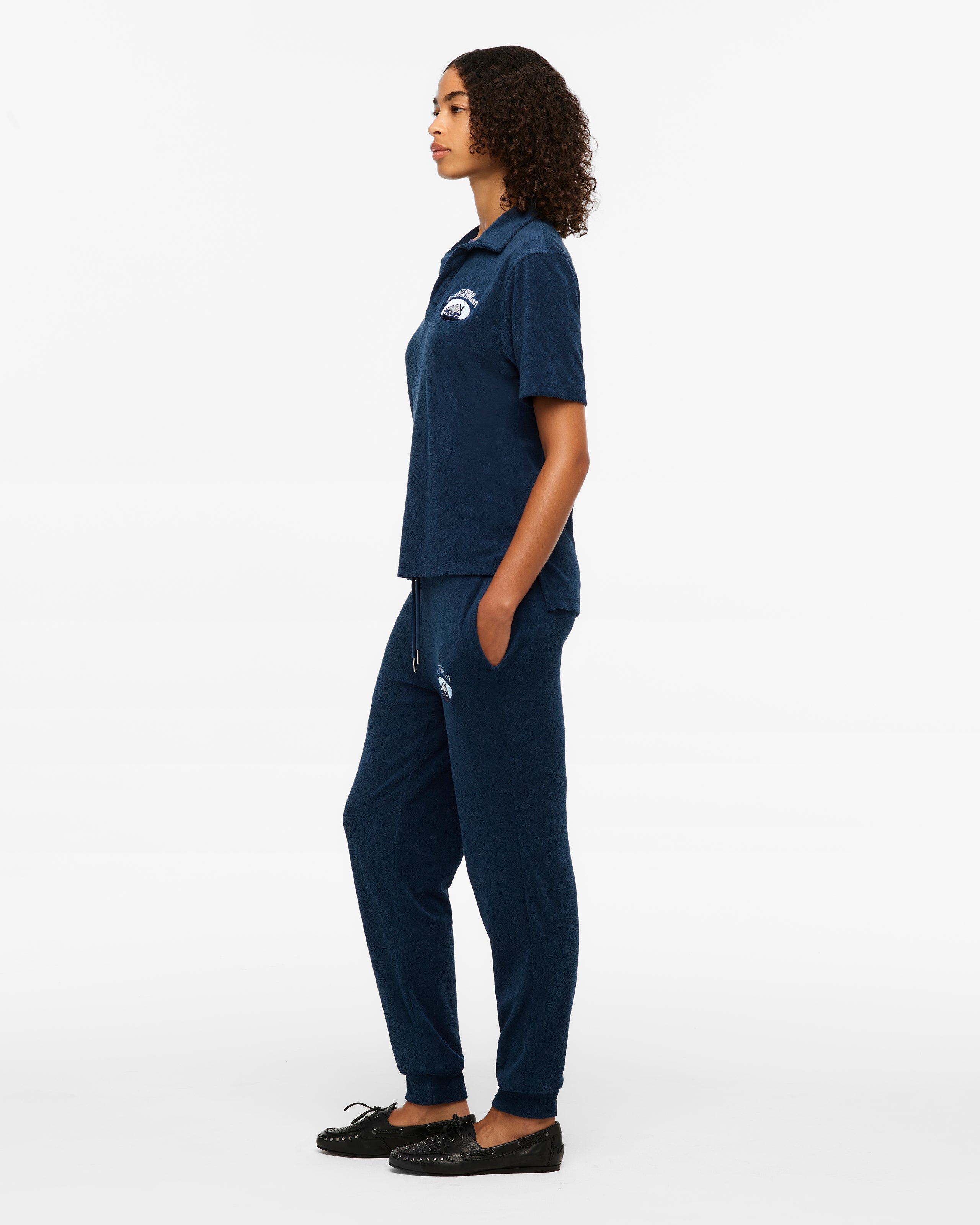 LAST GREAT AMERICAN DYNASTY TERRY CLOTH POLO