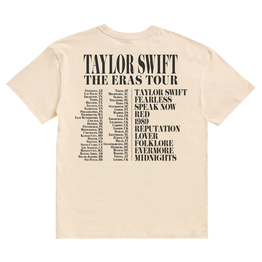 Taylor Swift The Eras International Tour Beige T-Shirt