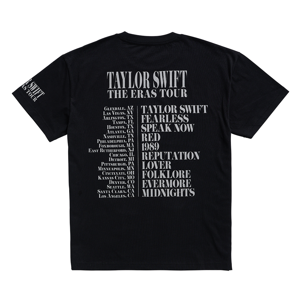 Taylor Swift The Eras Tour Black T-Shirt