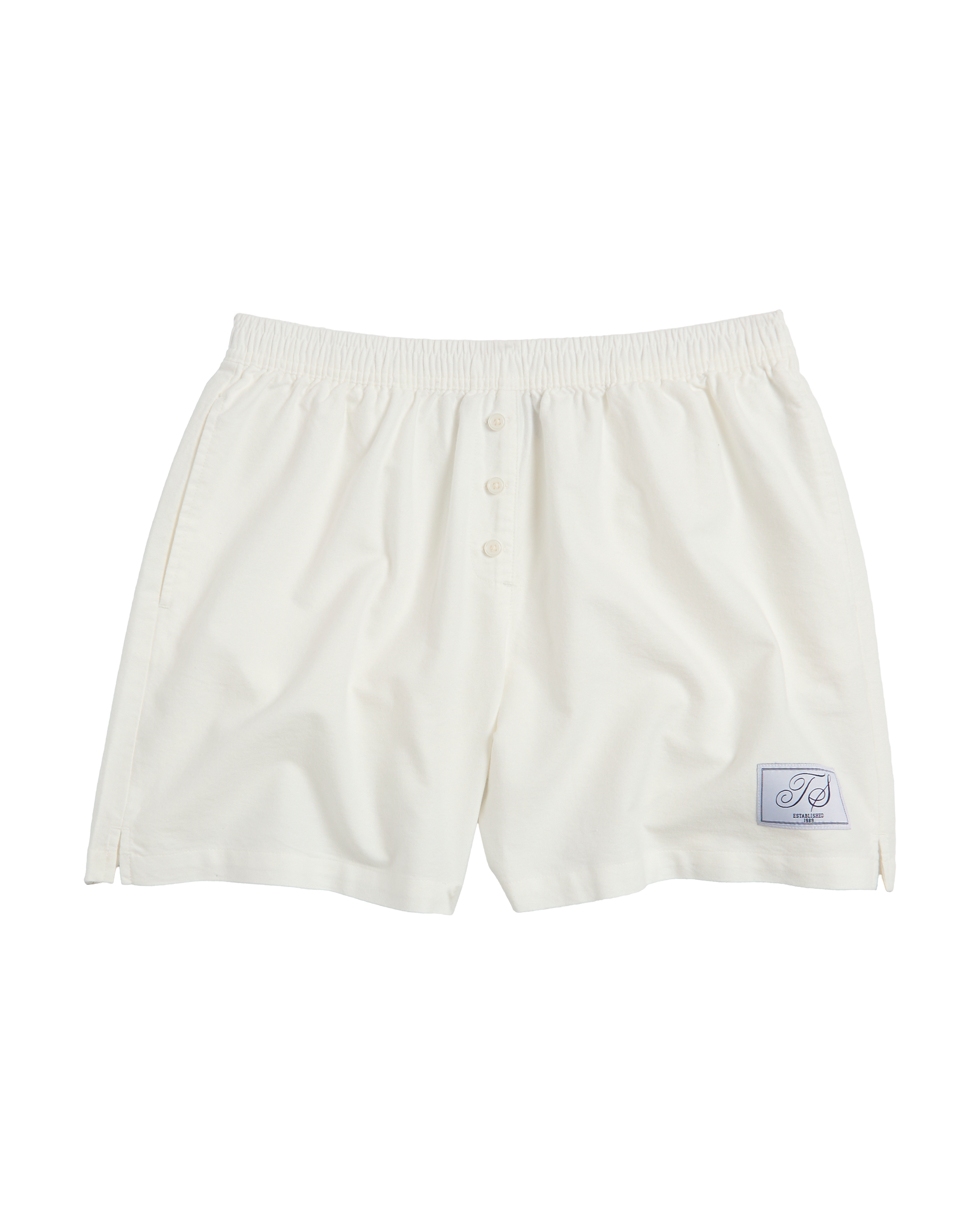 TS CREST WHITE OXFORD SHORTS