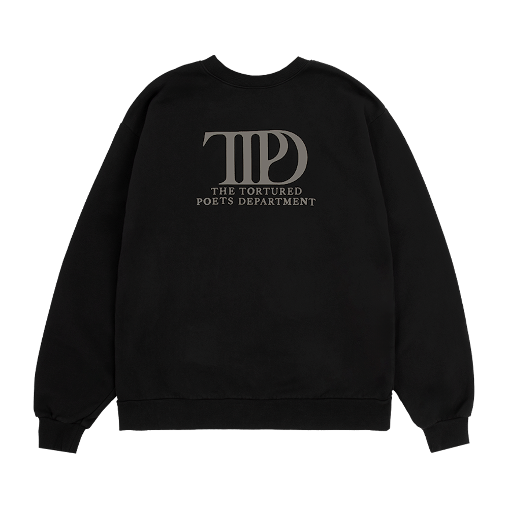 The Tortured Poets Department Black Crewneck