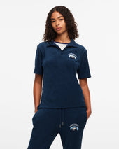 LAST GREAT AMERICAN DYNASTY TERRY CLOTH POLO