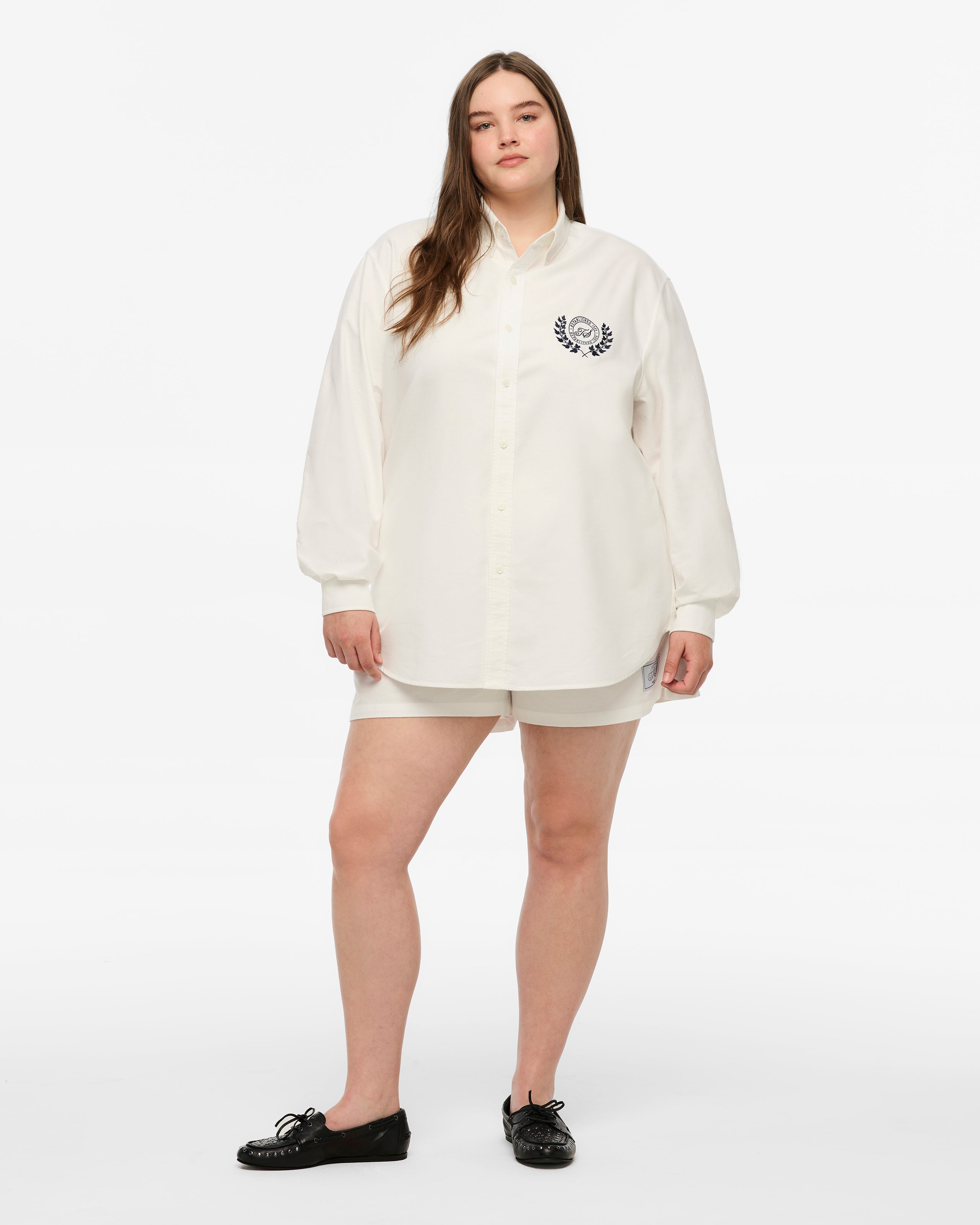 TS CREST WHITE OXFORD SHIRT