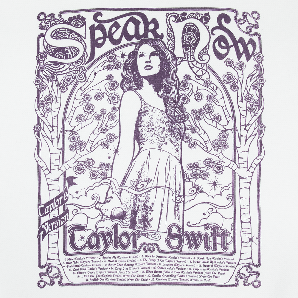 Speak Now (Taylor's Version) Tracklist White Crewneck