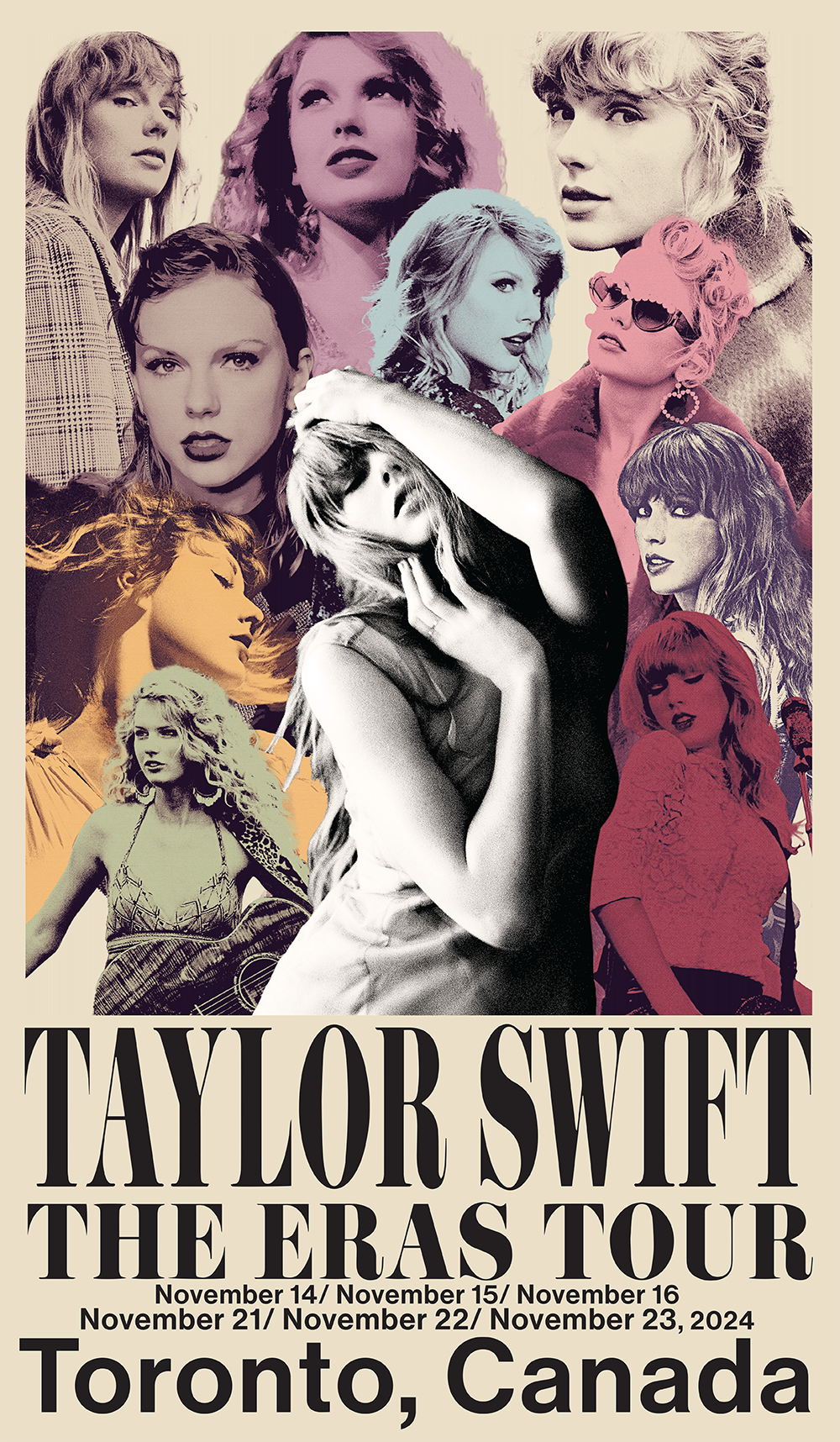 Taylor Swift The Eras Tour Toronto, Canada Poster