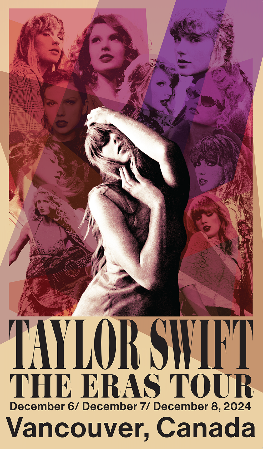 Taylor Swift The Eras Tour Vancouver, Canada Poster