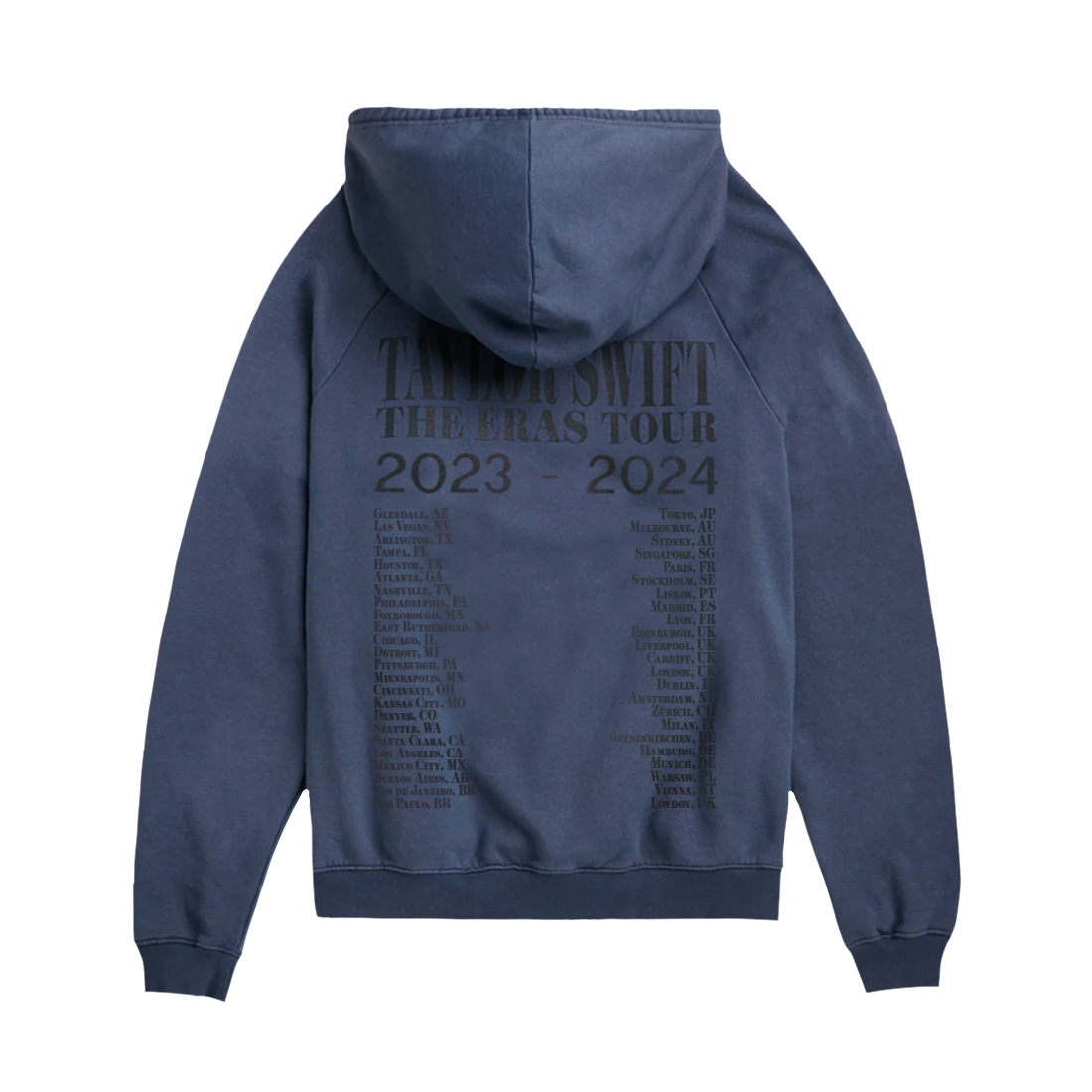 Taylor Swift The Eras International Tour Washed Blue Hoodie