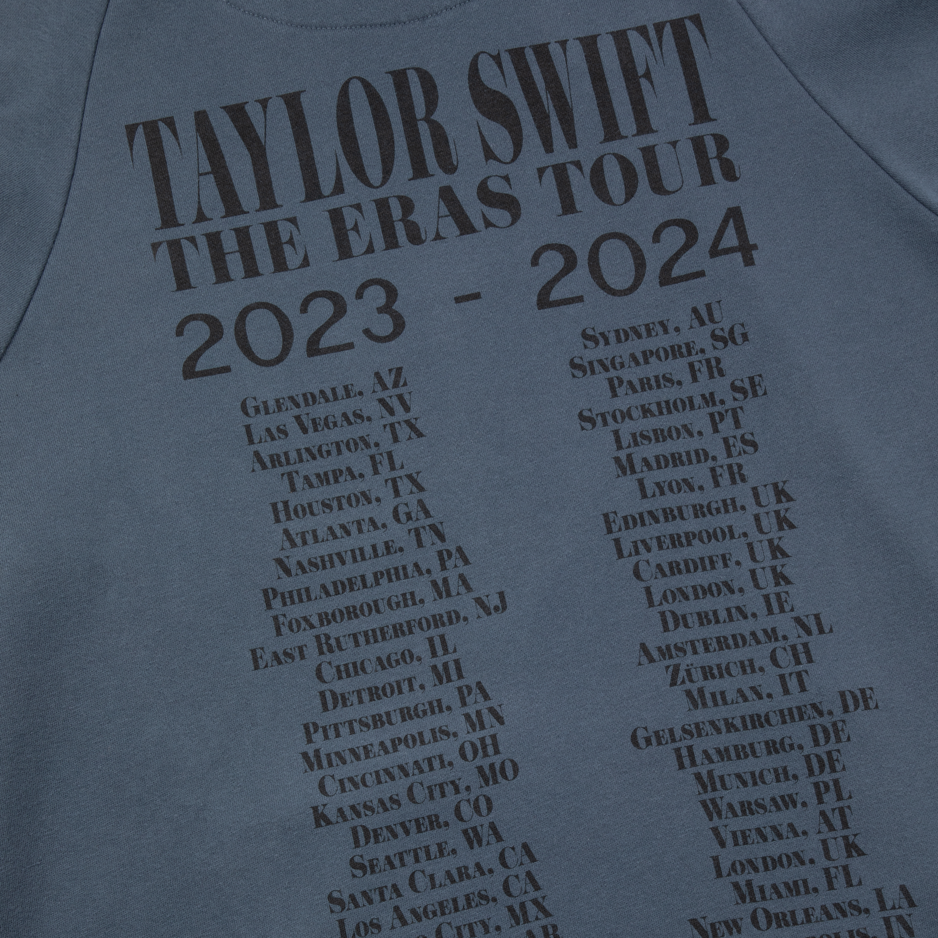 Taylor Swift The Eras II Tour Washed Blue Hoodie