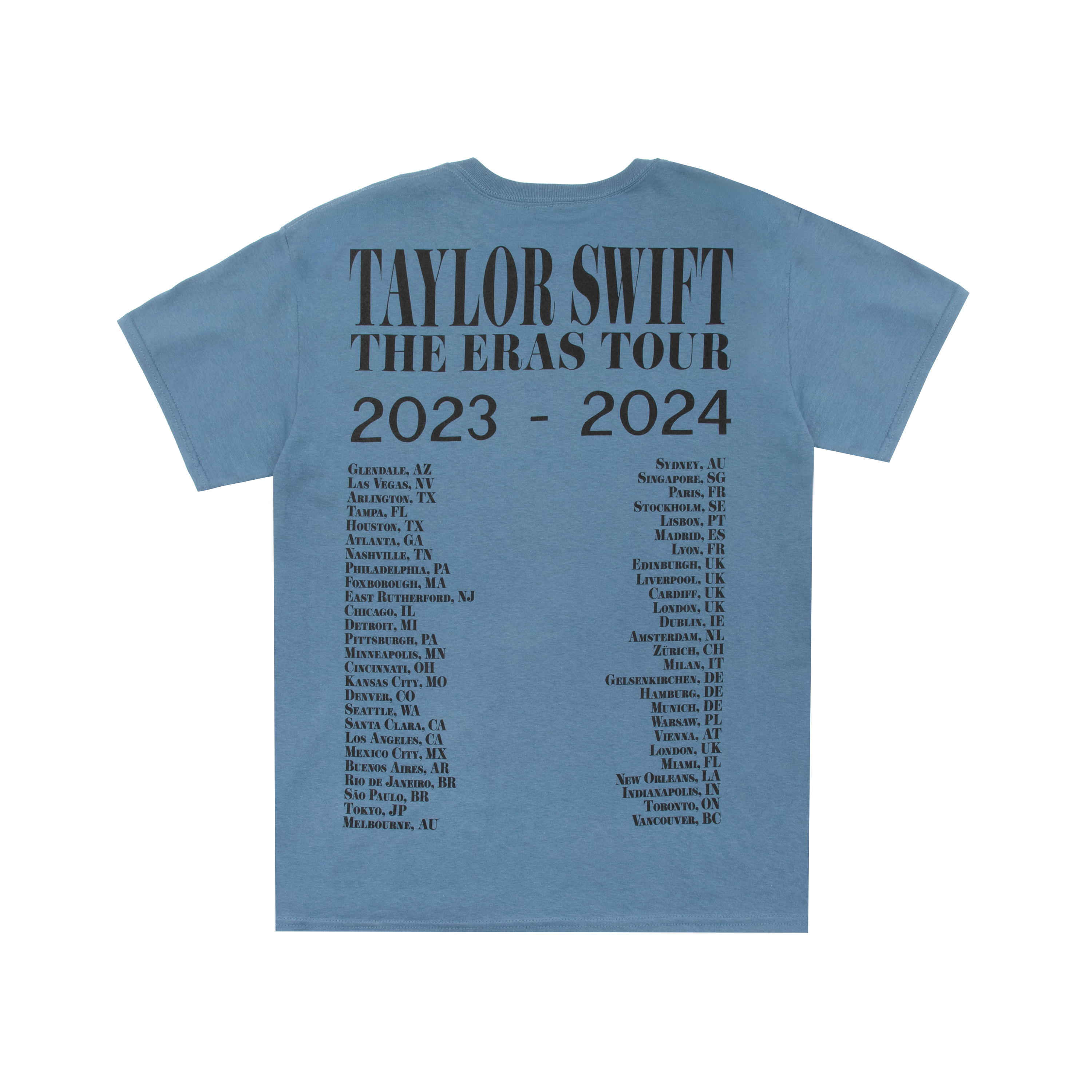 Taylor Swift The Eras Tour Blue T-Shirt