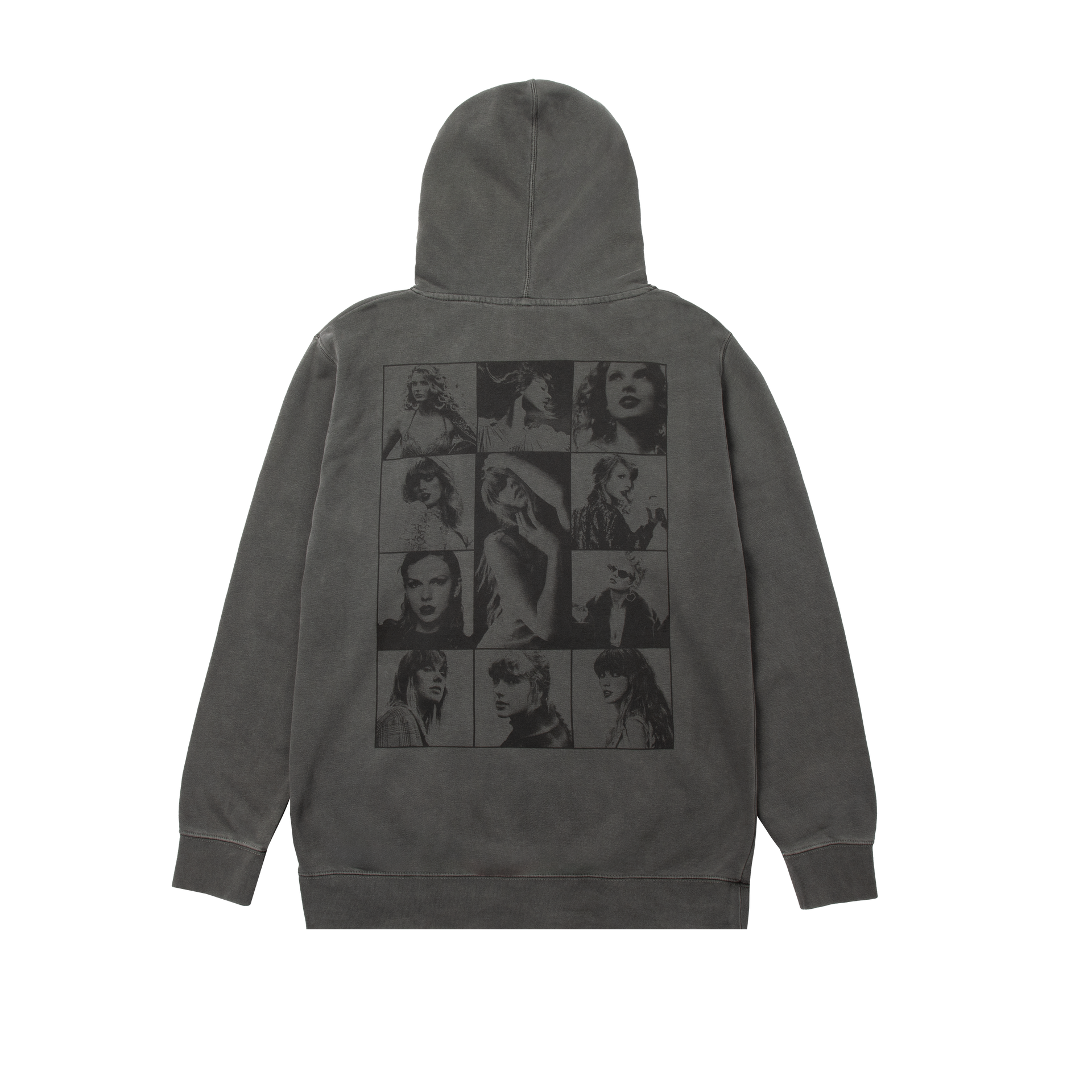 Grey hoodie with print on sale