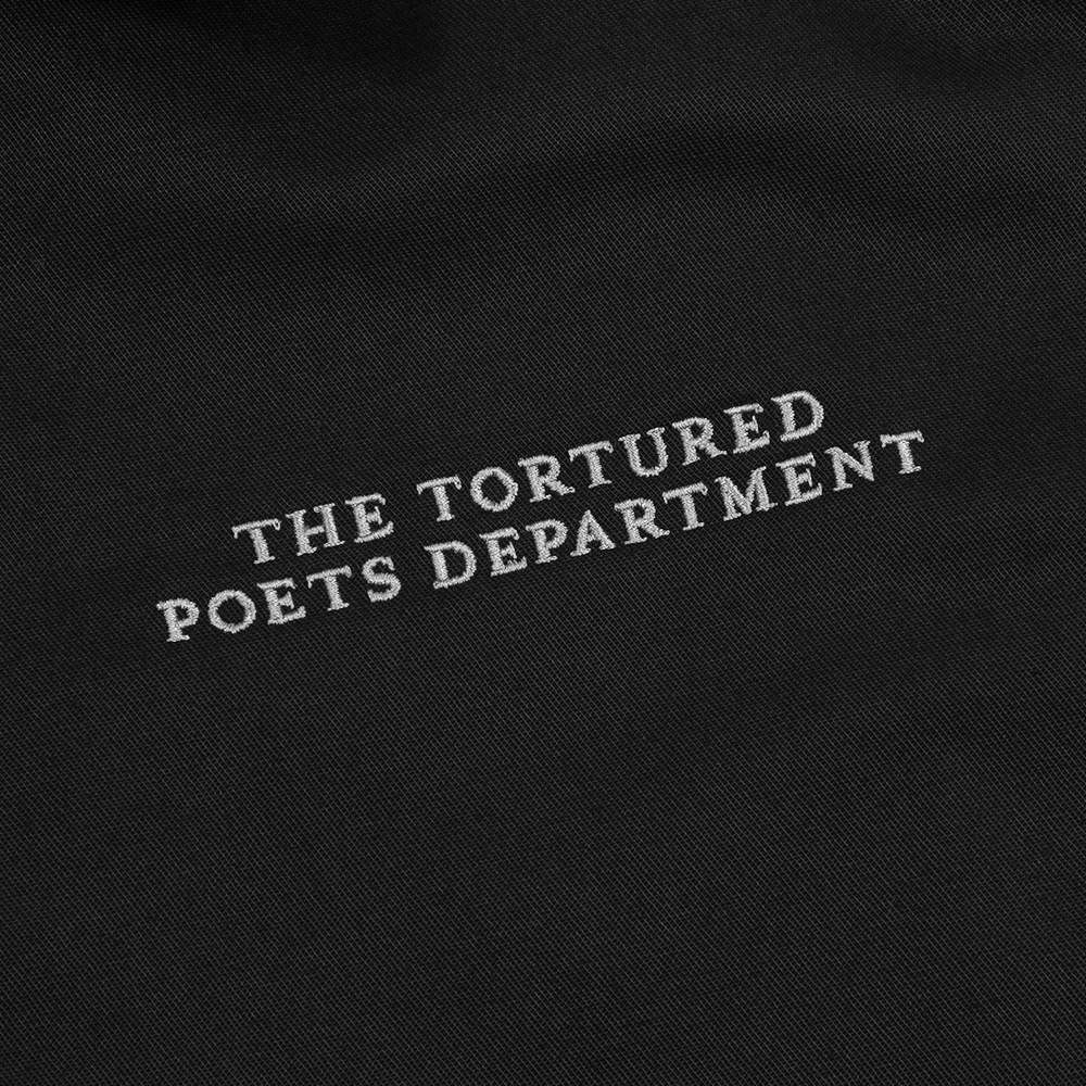 The Tortured Poets Department Black Jacket & 2 Patch Set Bundle