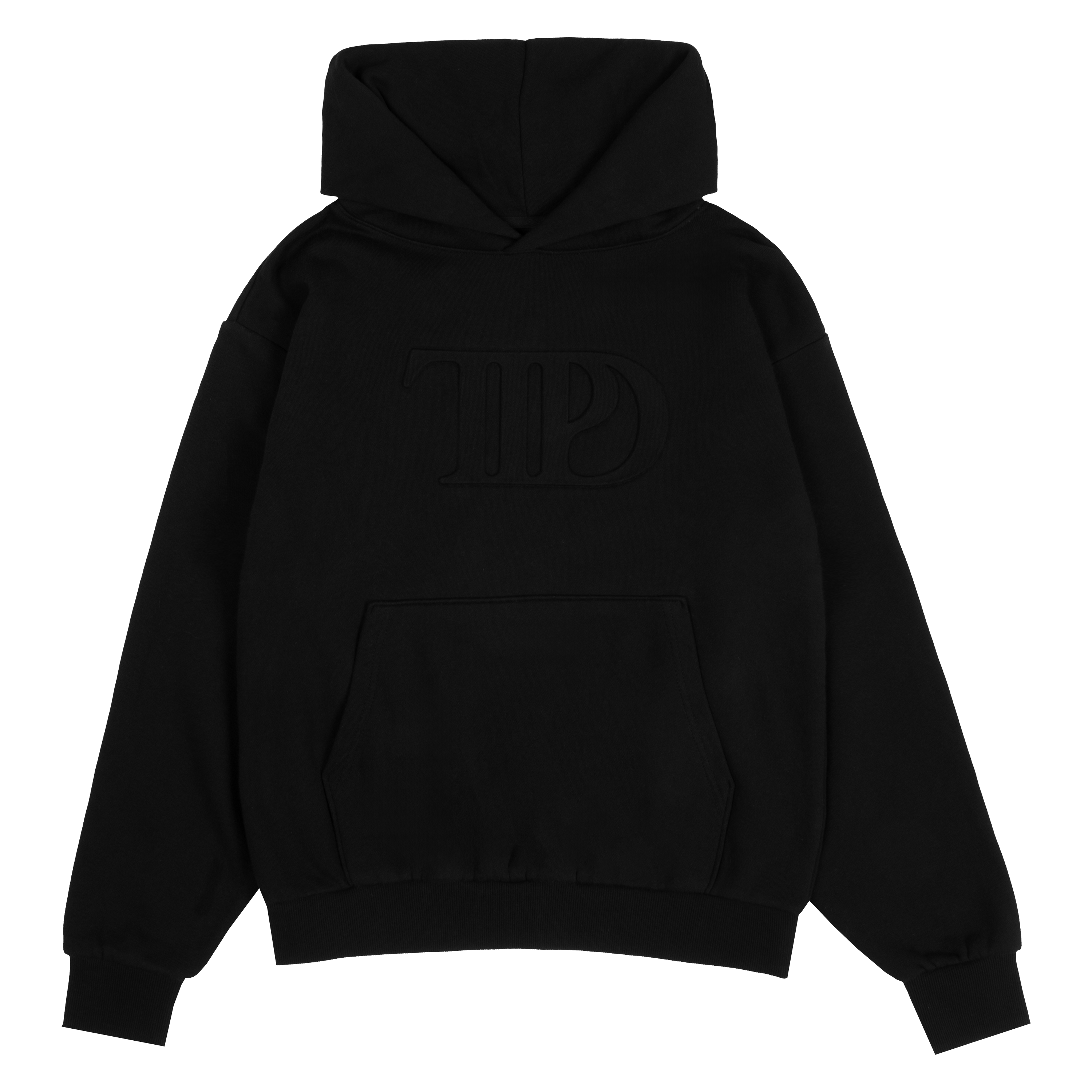 TTPD Spotify Fans First Black Embossed Hoodie