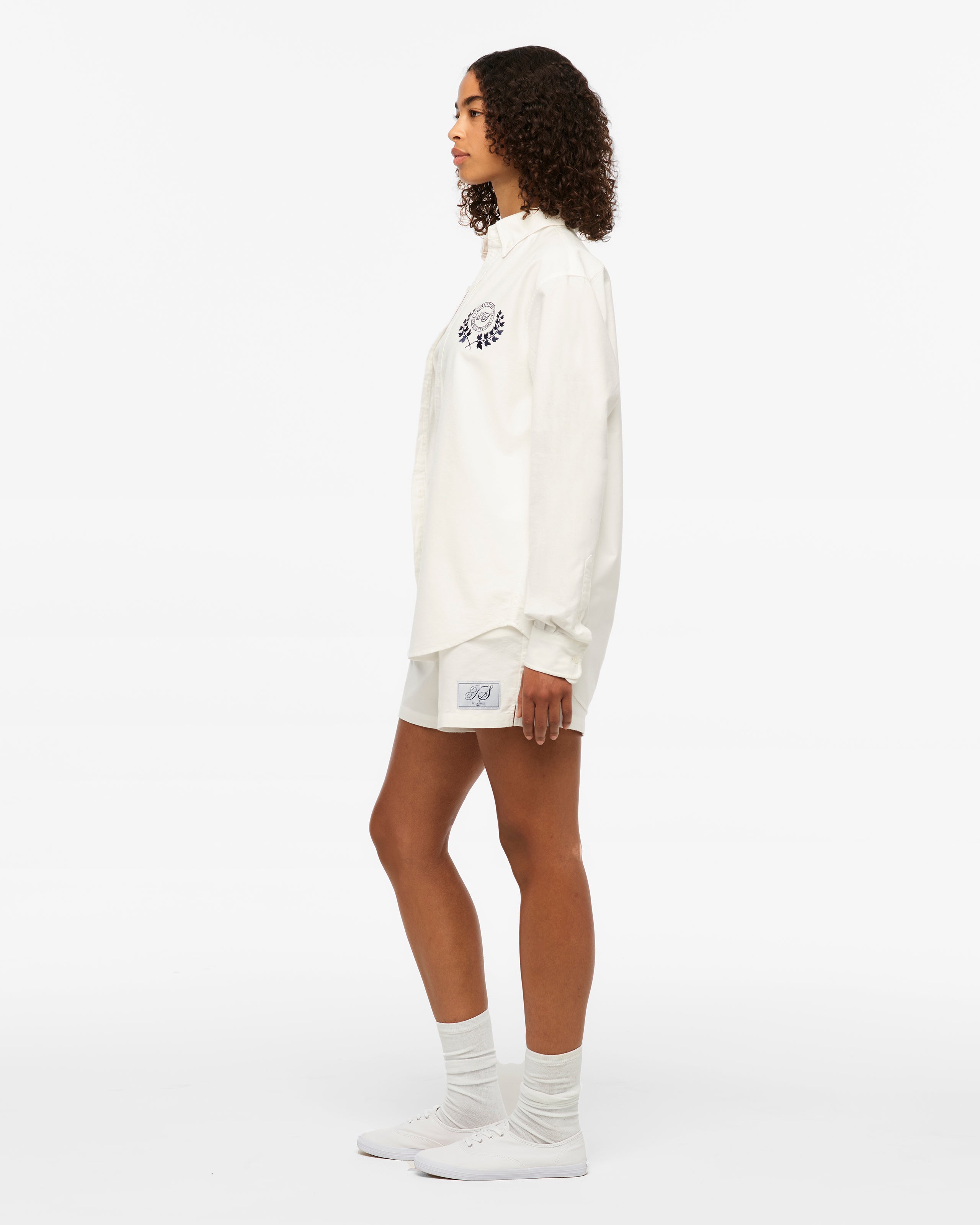 TS CREST WHITE OXFORD SHIRT
