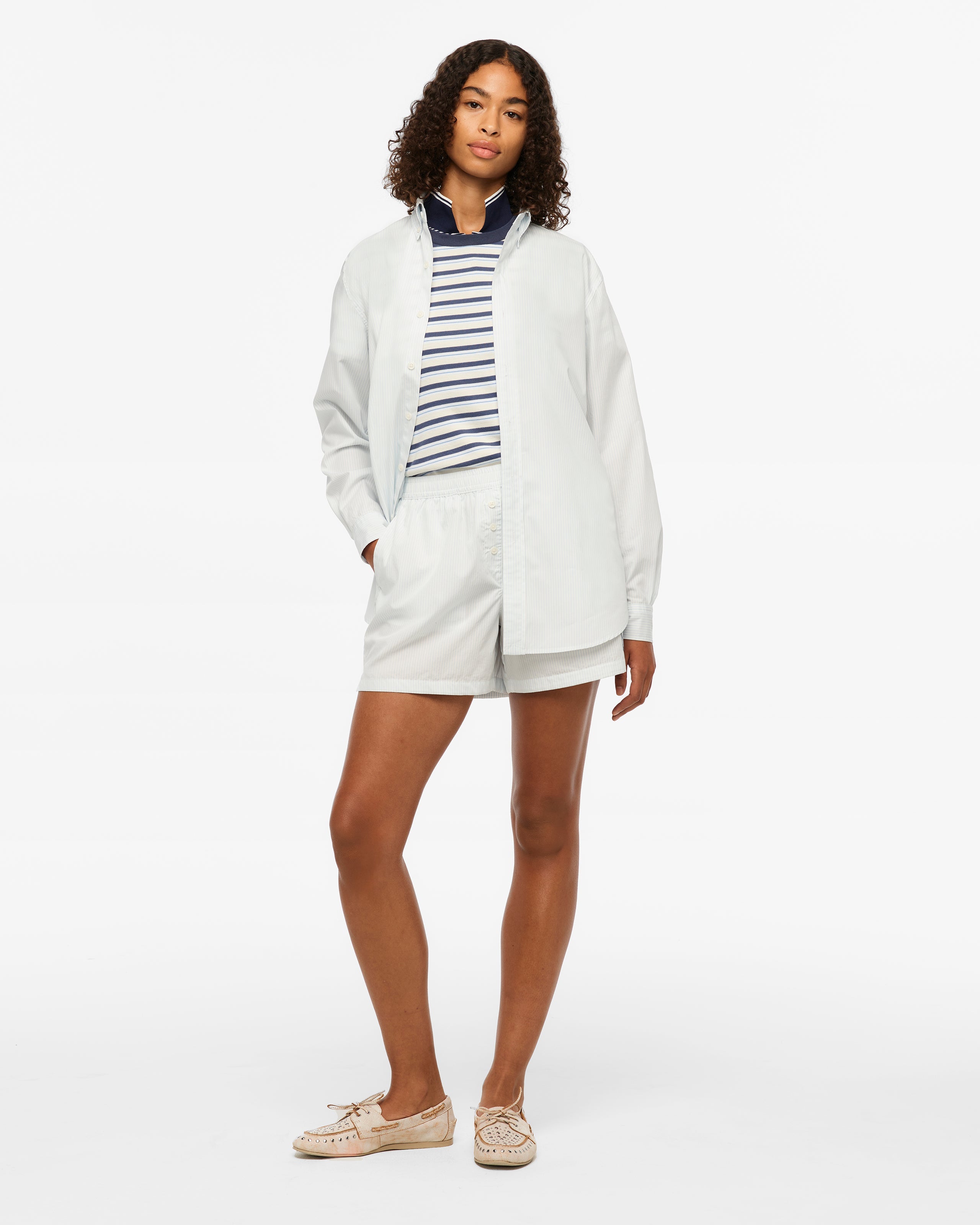 1989 (TAYLOR'S VERSION) BLUE STRIPE POPLIN SHORTS