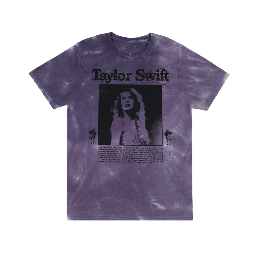 Speak Now (Taylor’s Version) Tracklist Purple Tie Dye T-Shirt