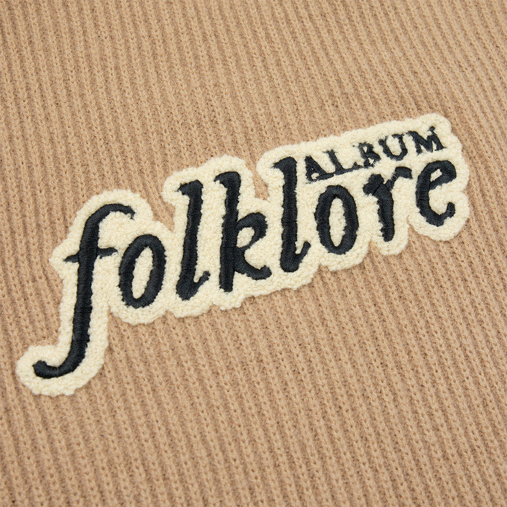 folklore Album Chenille Patch Crewneck Sweater