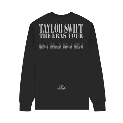Taylor Swift The Eras Tour Collage Black Long Sleeve