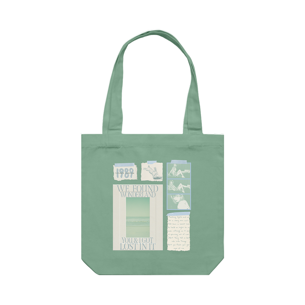 We Found Wonderland Green Tote Bag